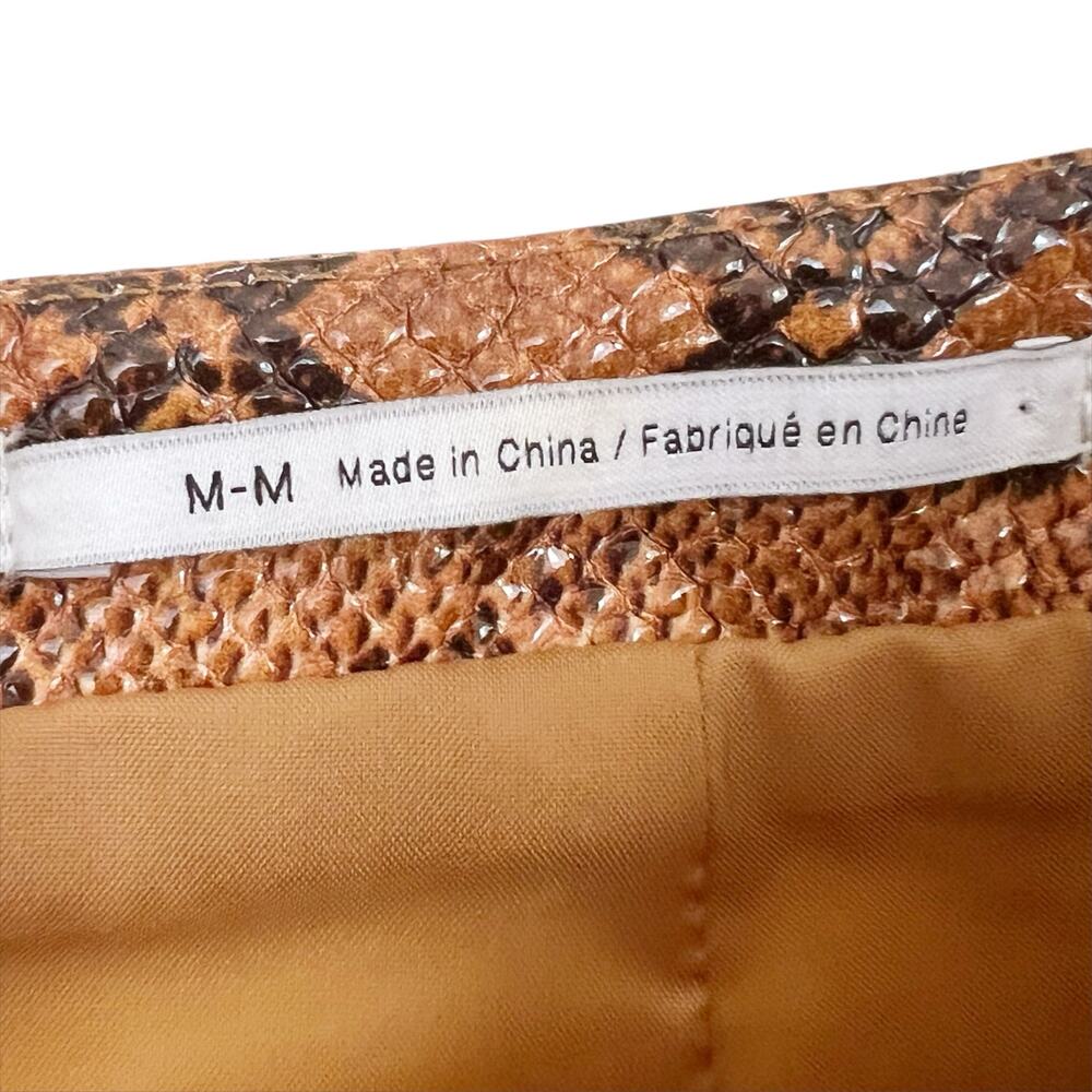 Urban Outfitters Snakeskin Print Faux Leather Mini Skirt Size Medium - Picture 7 of 8